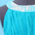 Голубое шифоновое платье с поясом