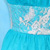 Голубое шифоновое платье с поясом