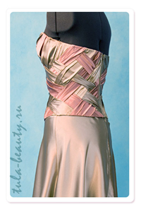 Костюм розовый в ленточках - Женское платье