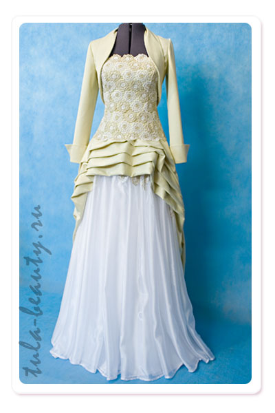 Двухцветное оригинальное платье - Свадебное платье