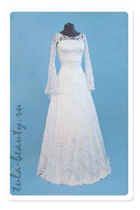 Кружевное закрытое платье - Свадебное платье