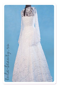 Кружевное закрытое платье - Свадебное платье